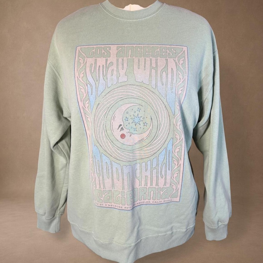 Hollister California Sage Graphic Sweatshirt Oversized Boho
